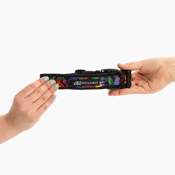 Obroża z klamrą SUPER SOFT "Eye of the tiger" - Master