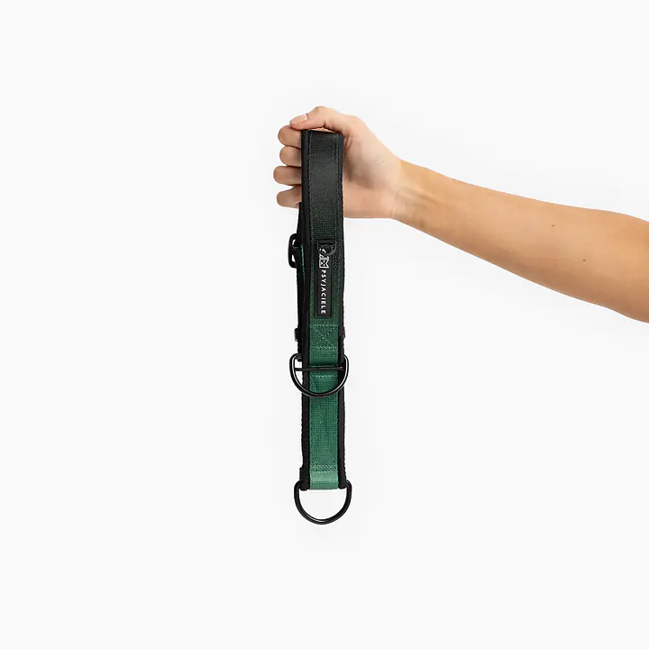 Half-clamp SUPER SOFT collar "Under my ombrella" green - Master