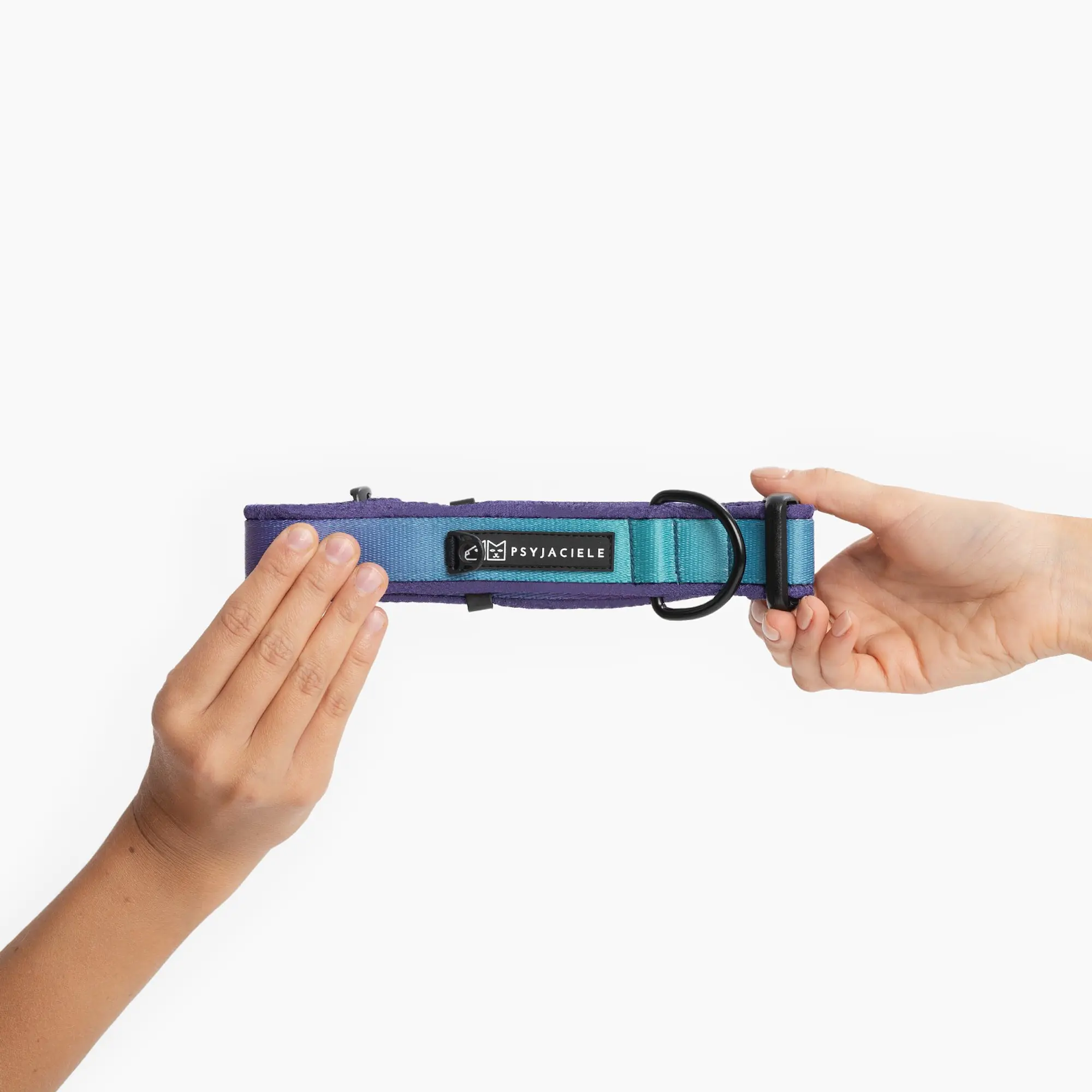 Obroża z klamrą SUPER SOFT "Under my ombrella" TURKUS - Master