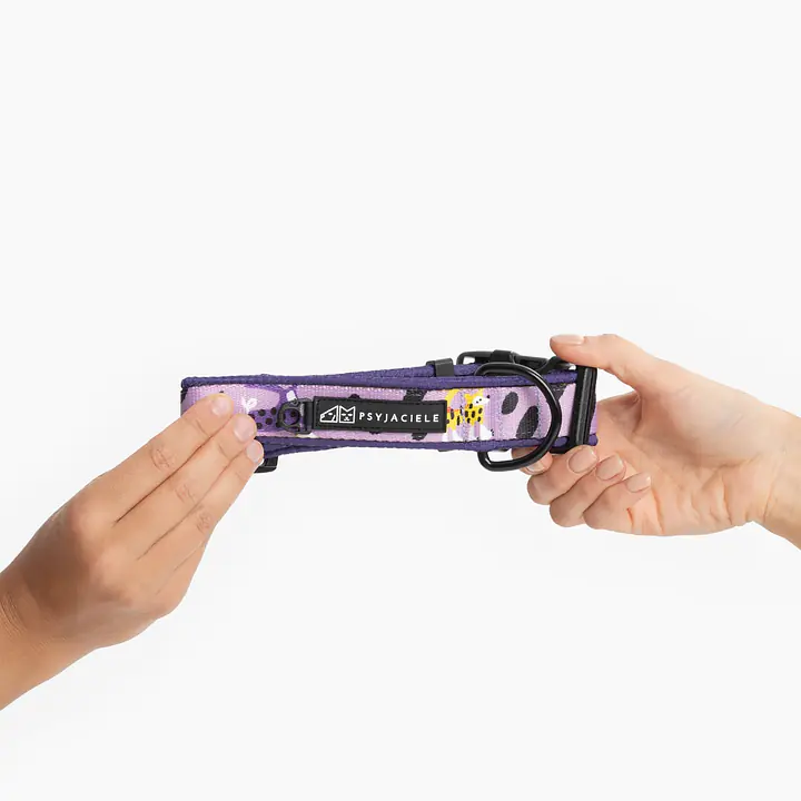 Obroża z klamrą SUPER SOFT "Pieski floreski" - Master