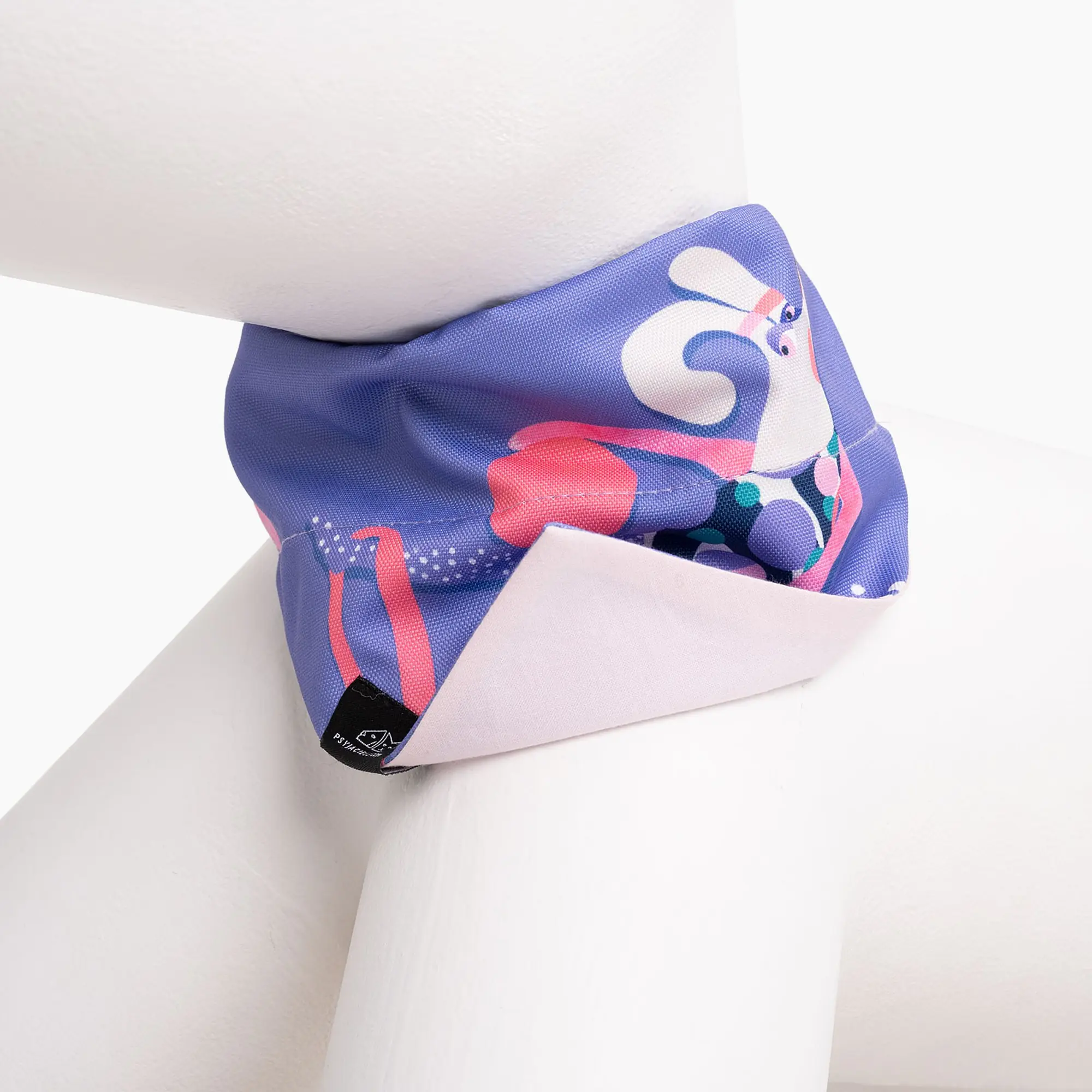 Bandanka "Pies z głową w dół" na obrożę - Master