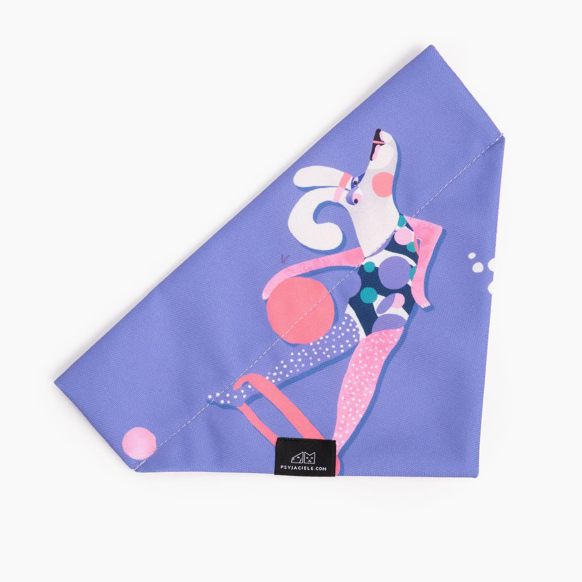 Bandanka "Pies z głową w dół" na obrożę - Master