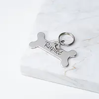 Steel ID tag - bone - Master