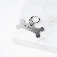 Steel ID tag - bone - Master
