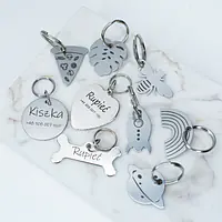 Steel ID tag - bone - Master