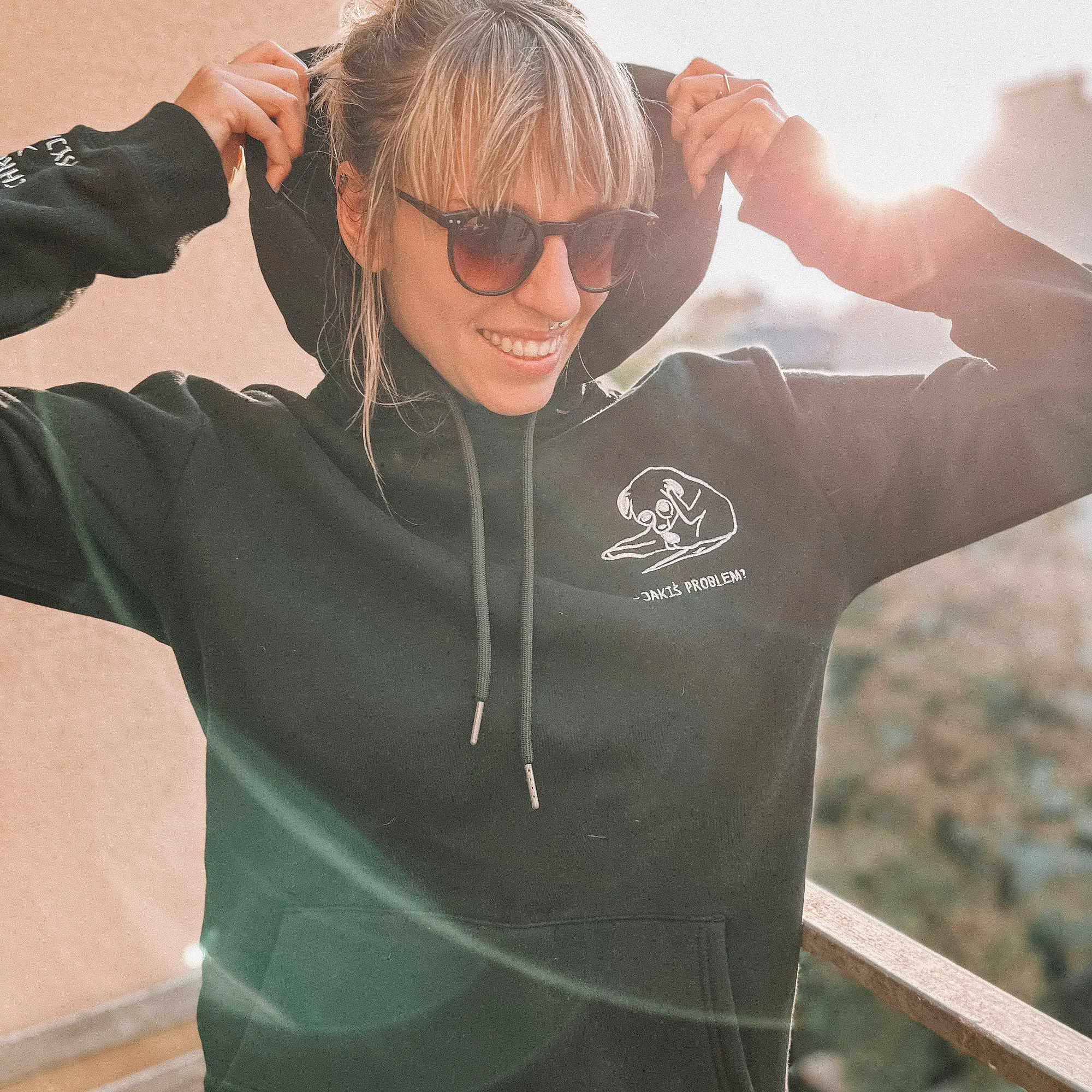 Hoodie "Jakiś problem" short - Master