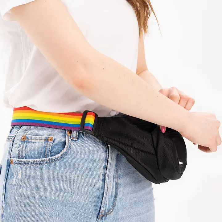 Black fanny pack "Love, Equality, Teethers" - Master