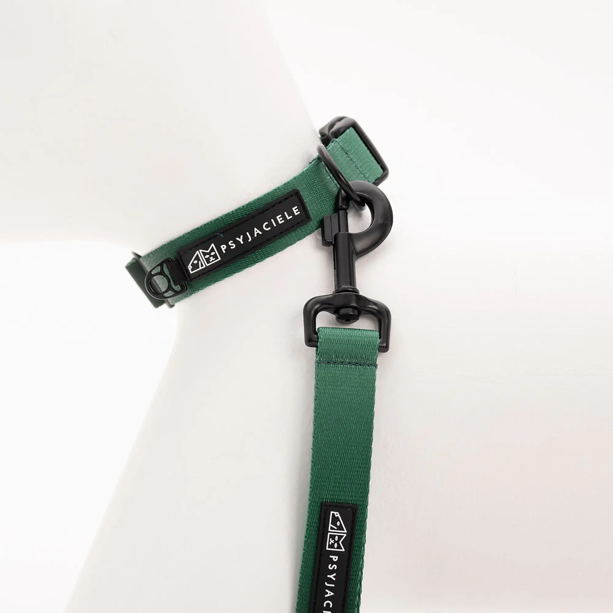 Dog or cat collar "Under my ombrella" green - Master