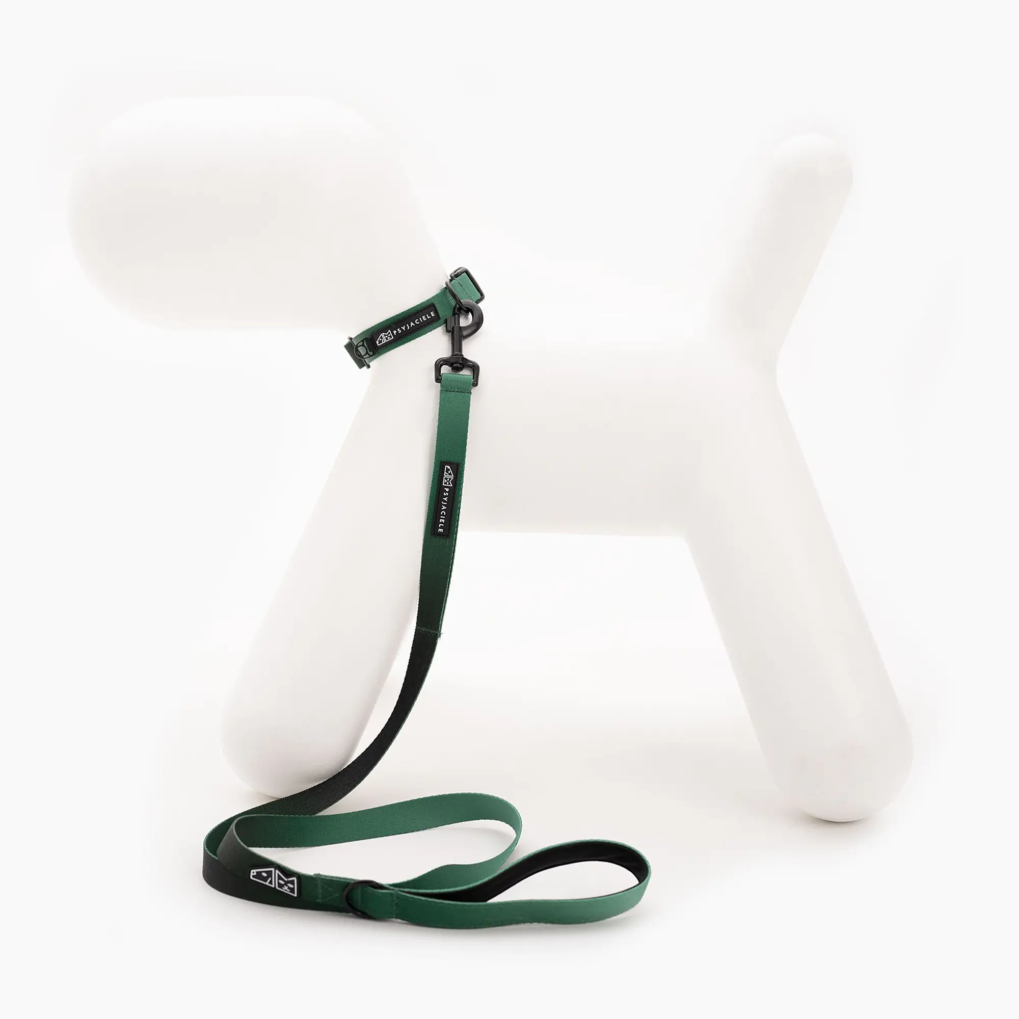 Dog or cat collar "Under my ombrella" green - Master