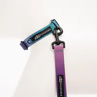 Dog or cat collar "Under my ombrella" turquoise - Master