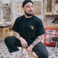 Koszulka z haftem czarna - Master