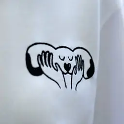 T-shirt with embroidery white - Master
