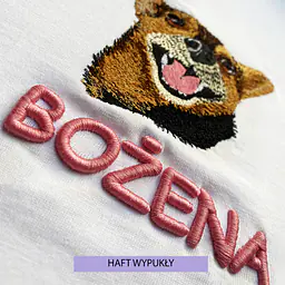 Koszulka z personalizowanym haftem biała  - Master