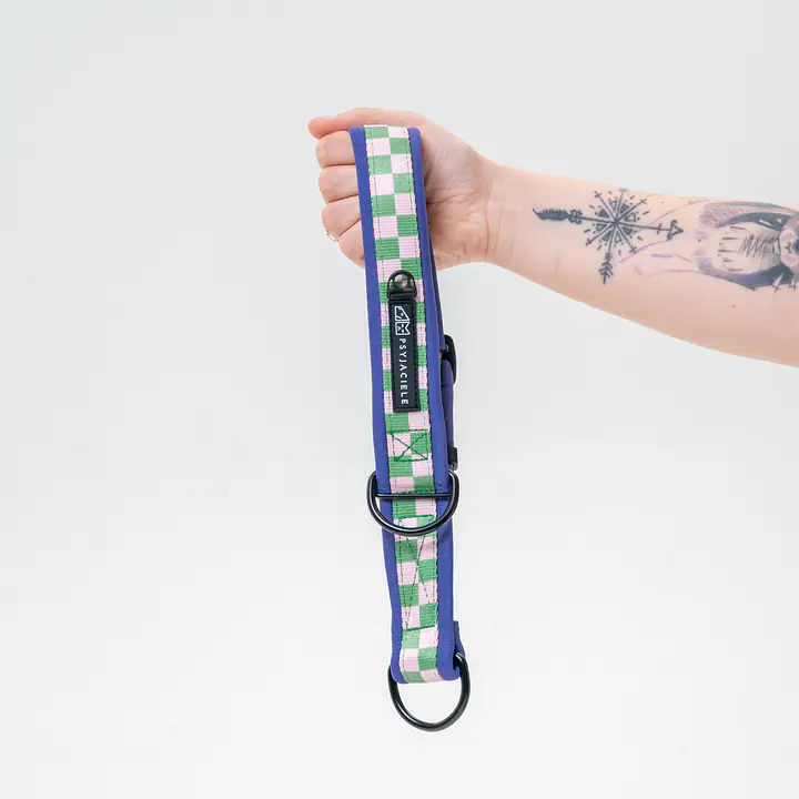 Obroża półzaciskowa SUPER SOFT "Świat zza krat taki kolorowy" - Master