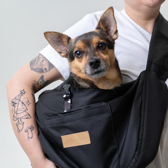 Dog carrier "Black is the new black"
