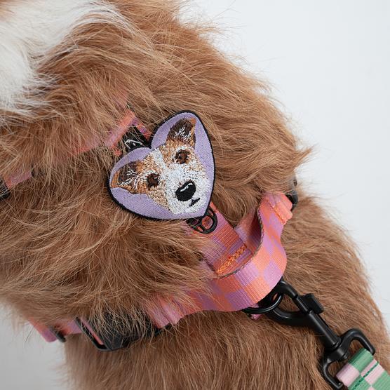 Pimp my szelki - przypinka do szelek z portretem psa 