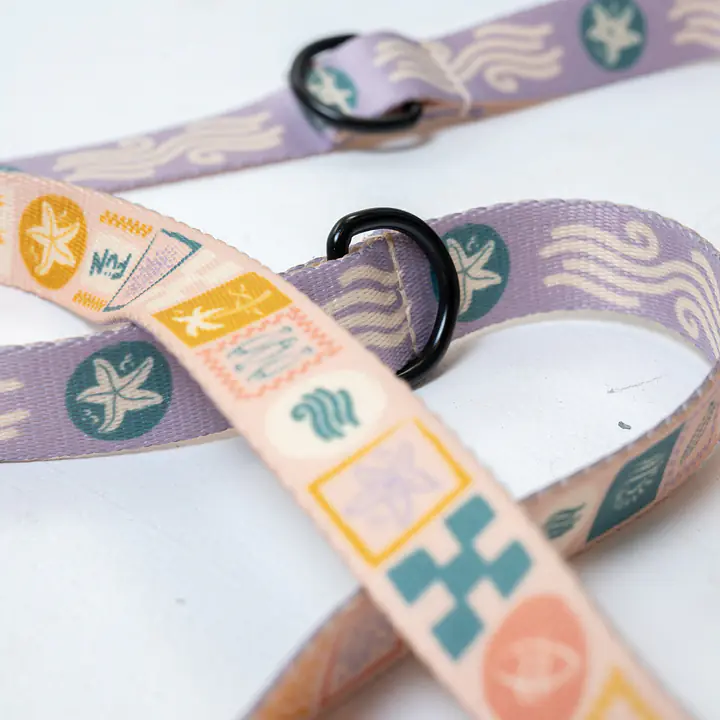 Smycz przepinana z amortyzatorem dla psa lub kota "Beach Please" - Master