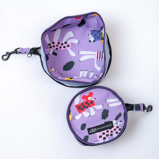 Składana miska podróżna "Pieski Floreski" 