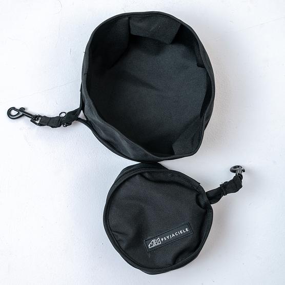 Składana miska podróżna "Black is the new black"