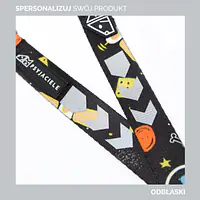 Adjustable leash with shock absorber "Under my ombrella" orange  - Master