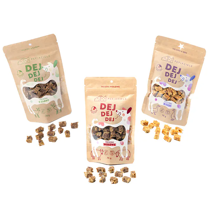 Pack of training treats - Beef, Goose, Roe Deer - Master