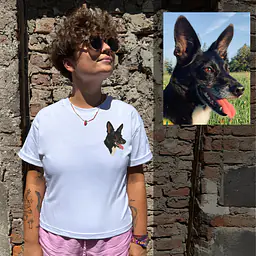 Koszulka damska z personalizowanym haftem biała  - Master