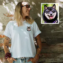 Koszulka damska z personalizowanym haftem biała  - Master