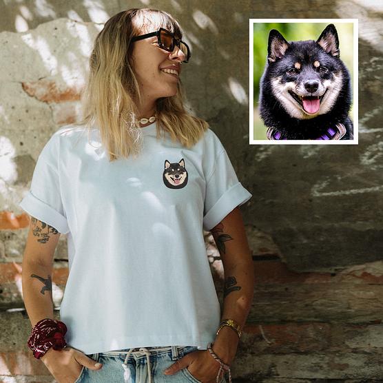 Koszulka damska z personalizowanym haftem biała 